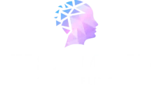 Business logo showing a stylized head silhouette with fragmented shapes symbolizing healing, growth, and mindful counseling services.